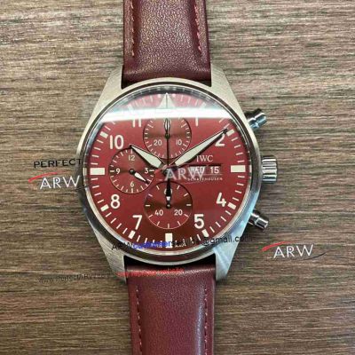 Swiss Replica IWC Pilot’S Chronograph Watch Red Dial “Chinese New Year of Tiger” Edition 